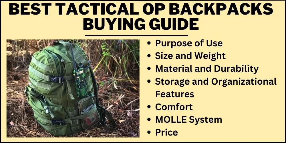 Best tactical op backpacks buying guide