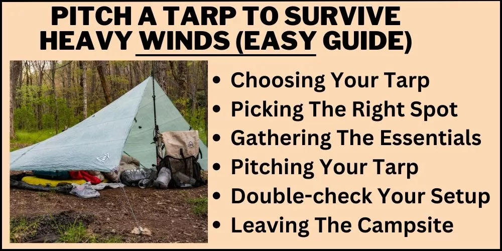 Pitch a tarp to survive heavy winds (easy guide)